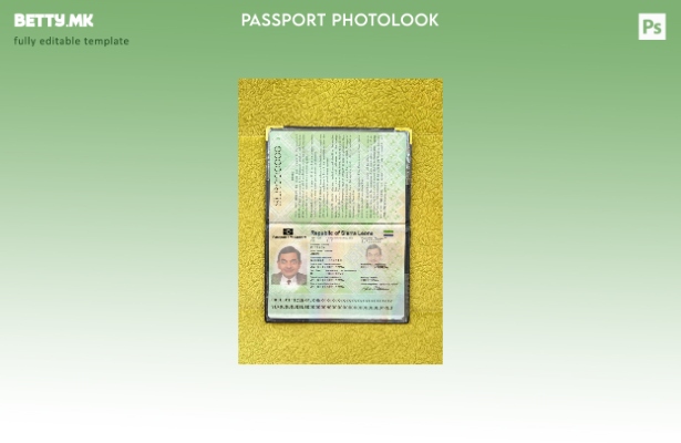 Модерен стил на Сиера Леоне за пасош присутен шаблон за изглед на фотографии